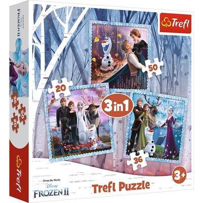Пазл 3в1 Trefl Frozen2 "Магічні історії", 20+36+50 деталей, Trefl, 34853 34853 фото